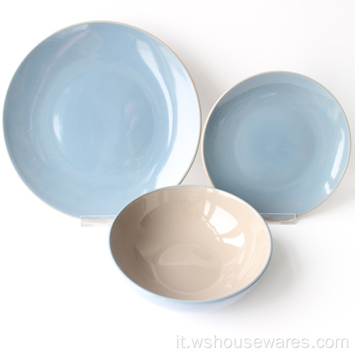 Set di stoviglie in ceramica in ceramica in ceramica 12pcs